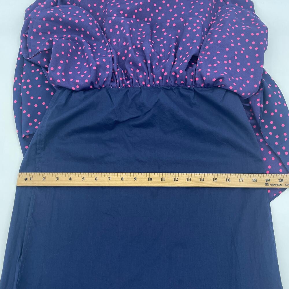 J. PETERMAN Maxi Polka Dot Skirt Womens Size 6 Lightweight Pull On Self Tie Belt - Picture 9 of 9
